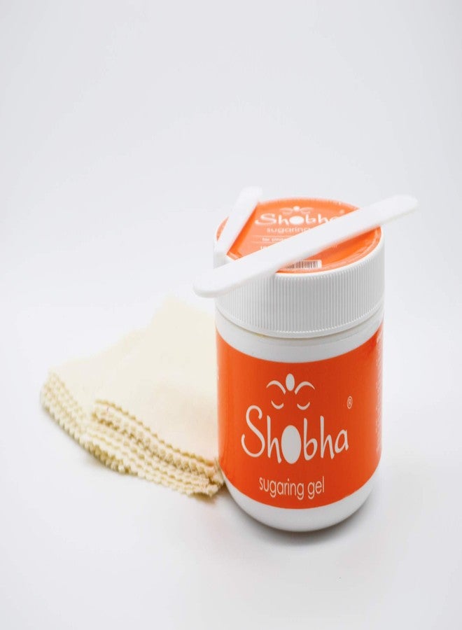 Shobha Sugaring Kit – Professional Salon Formula Hair Removal Kit – Sugaring Wax, Reusable Muslin Strips & Plastic Reusable Spatulas – Gentle Waxing Alternative - Image 1